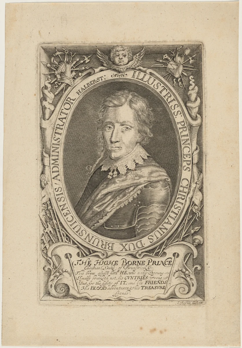 Christian, Duke of Brunswick by John Payne, print, 1607-1647