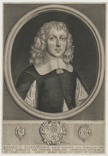 Sir Robert Stapylton, Dramatic Poet and Translator by David Loggan, print, 1660