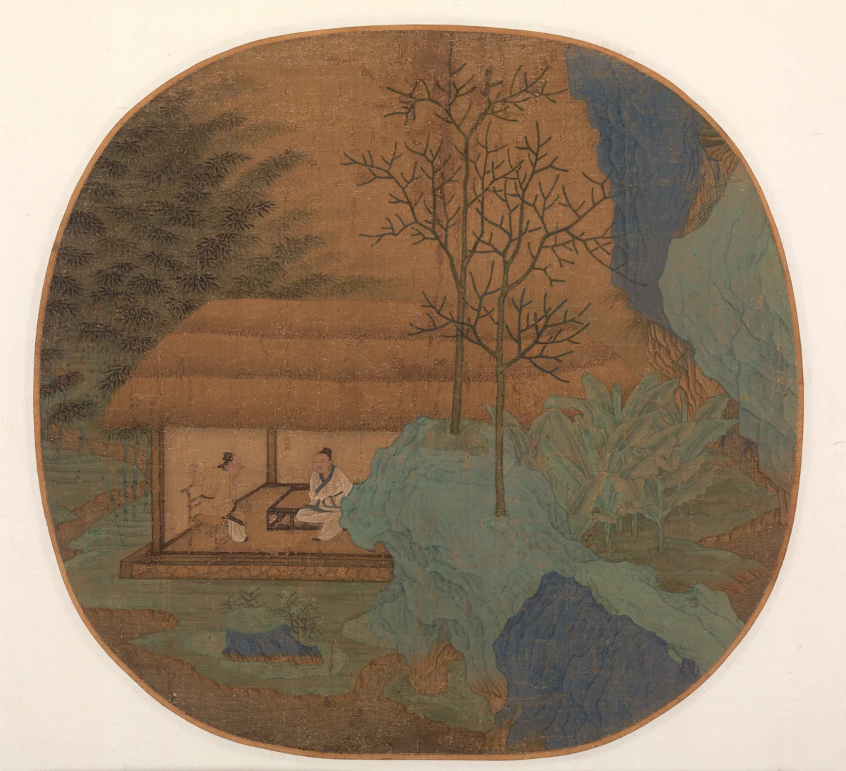 Conversation in a Thatched Hut by Unknown, painting, 1275-1299