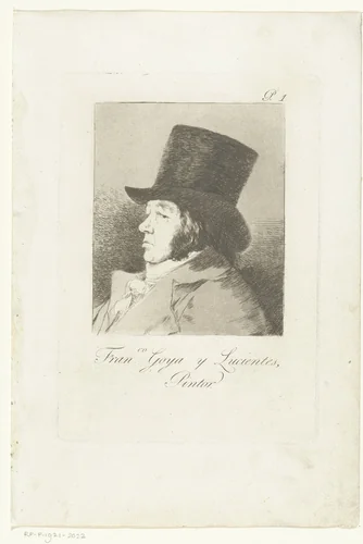 Zelfportret van Francisco Goya by Francisco de Goya, print, 1797-1799