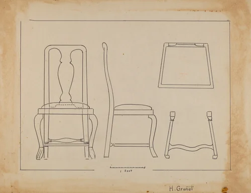 Side Chair by Henry Granet, index of american design, 1937