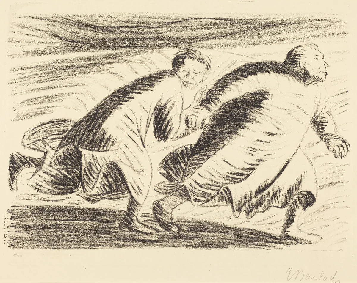 The Fugitives by Ernst Barlach, print, 1916-1917