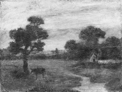 Pasture at Evening by Albert Pinkham Ryder, artwork, 1913-1931