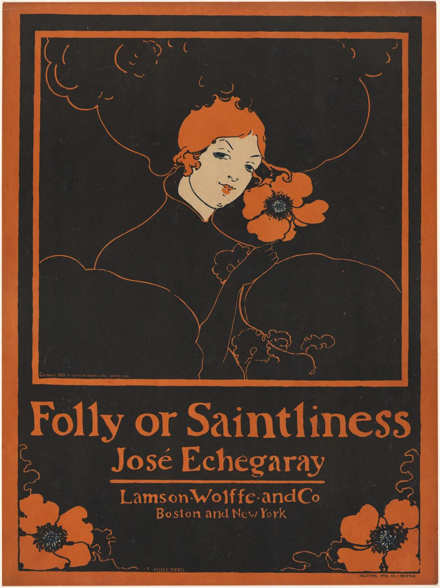 Folly or Saintliness by José Echegaray by Ethel Reed, print, 1895