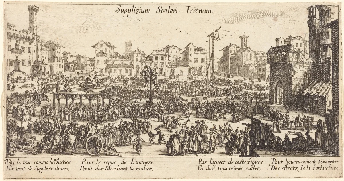 The Punishments by Jacques Callot, print, 1619-1629