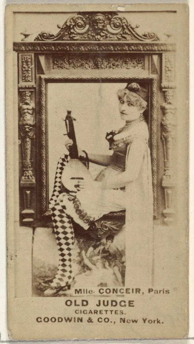 Mlle. Conceir, Paris, from the Actors and Actresses series (N171) for Old Judge Cigarettes by Goodwin & Company, photograph, 1886-1890