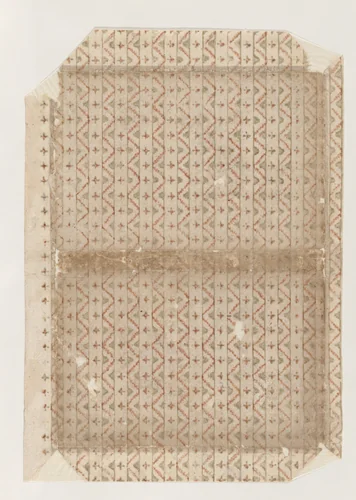 Book cover with overall zigzag pattern by anonymous, print, 1800-1900
