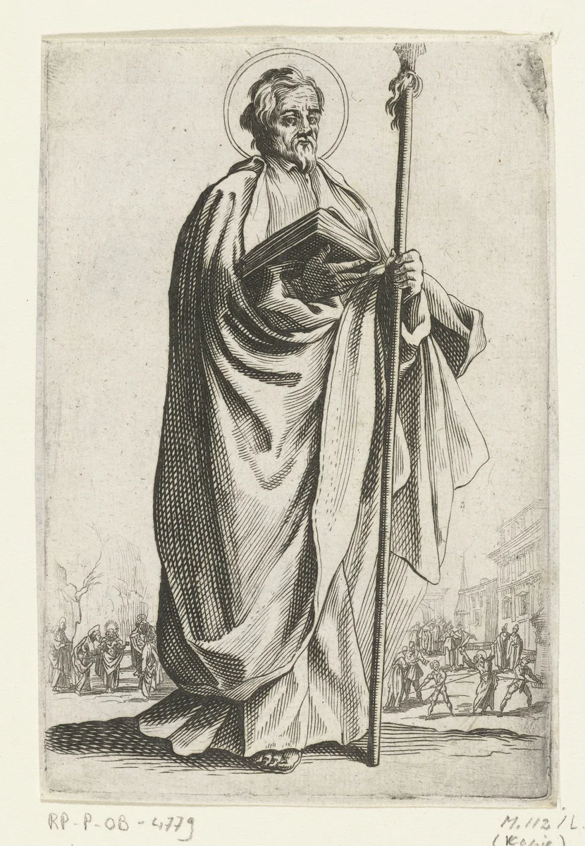 Apostel Tomas by anonymous, print, 1631-1699