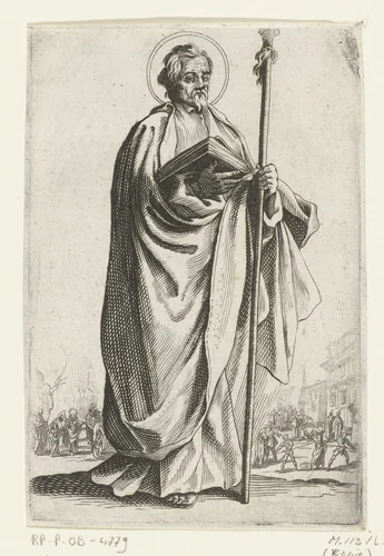 Apostel Tomas by anonymous, print, 1631-1699