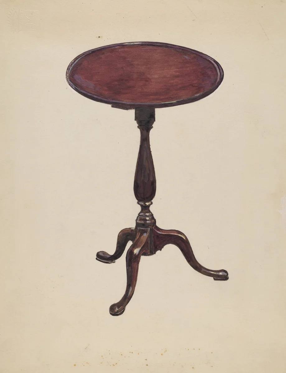 Candlestand by Max Schwartz, index of american design, 1936
