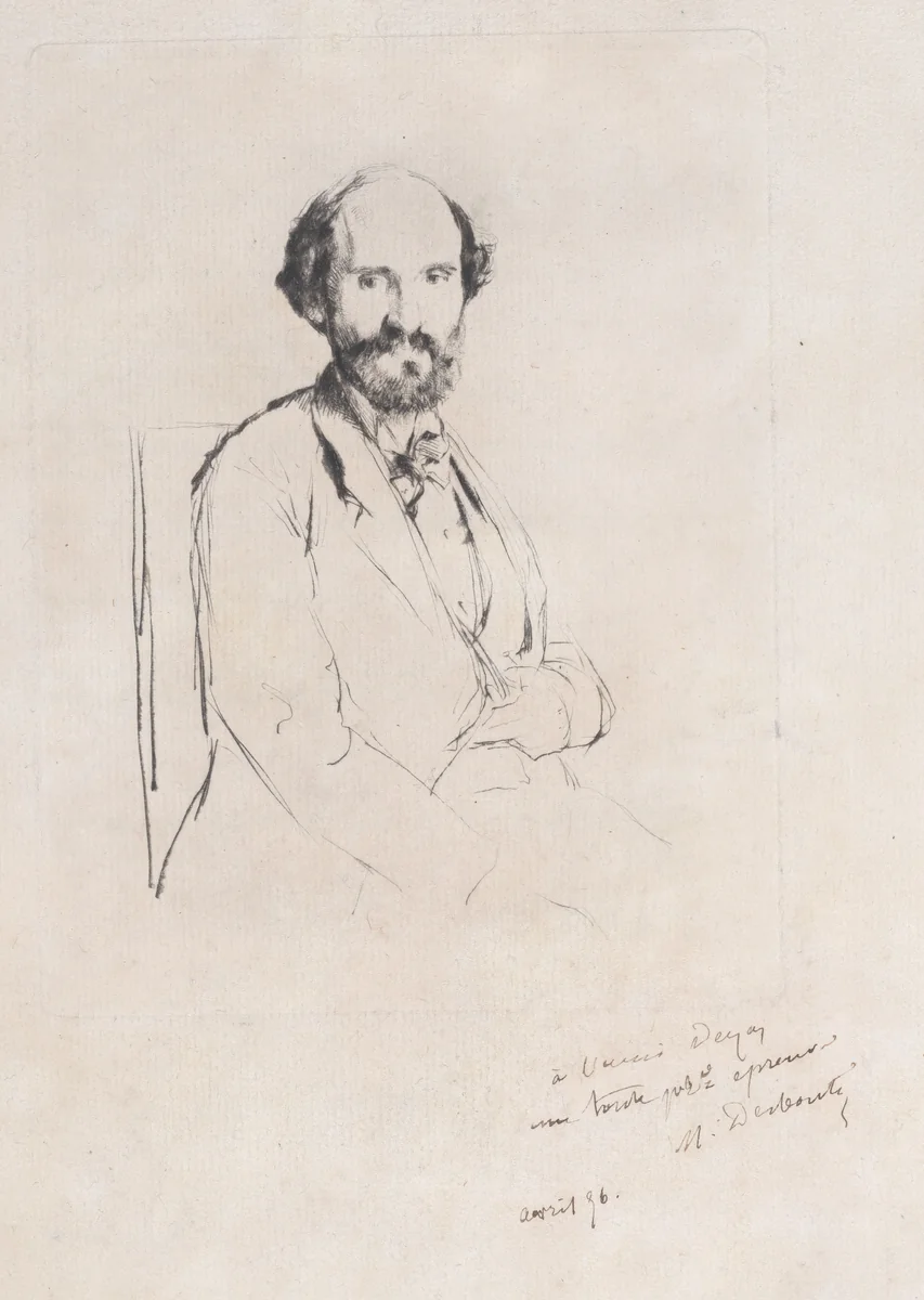 Portrait of Charles Hayem by Marcellin Desboutin, print, 1876-1877