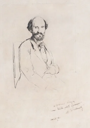 Portrait of Charles Hayem by Marcellin Desboutin, print, 1876-1877