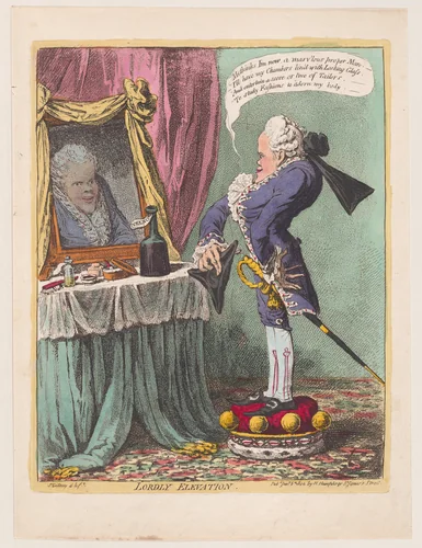 Lordly Elevation by James Gillray, print, 1802