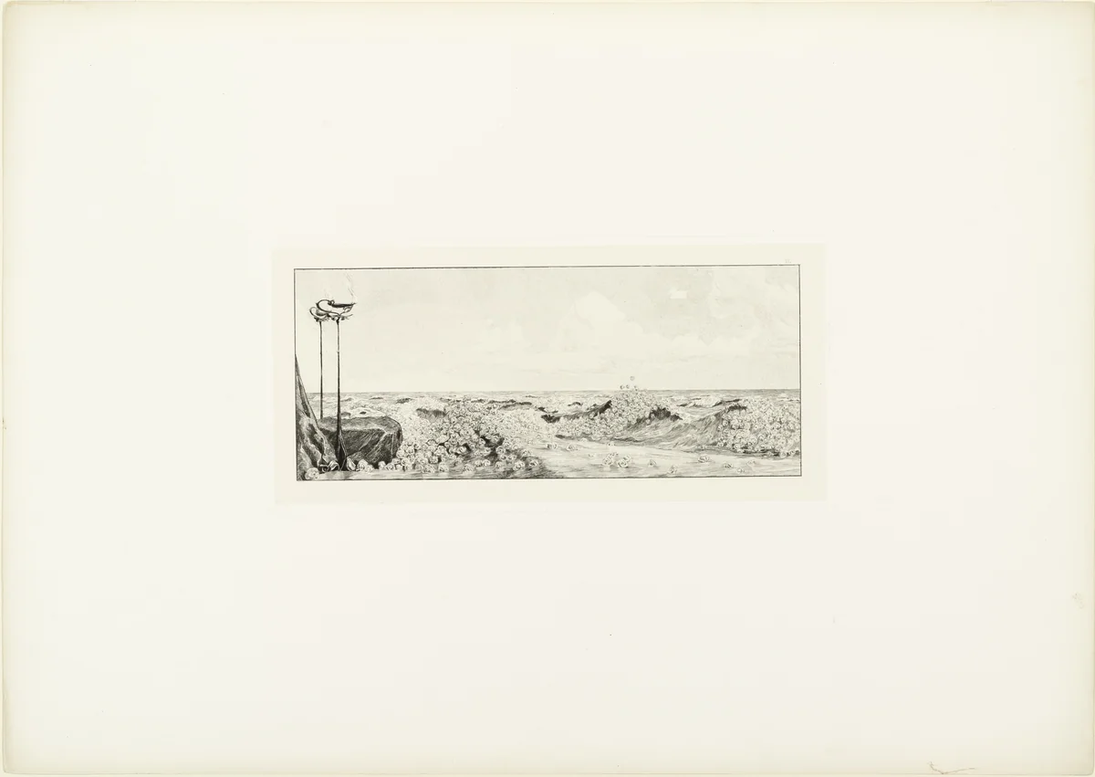 Homage (Huldigung) (plate VI) from A Glove, Opus VI (Ein Handschuh, Opus VI) by Max Klinger, print, 1881