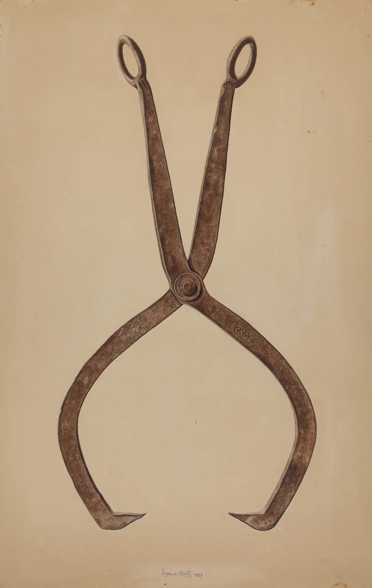 Ice Tongs by Eugene Bartz, index of american design, 1939