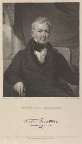 William Gaston by Asher Brown Durand, print, 1834