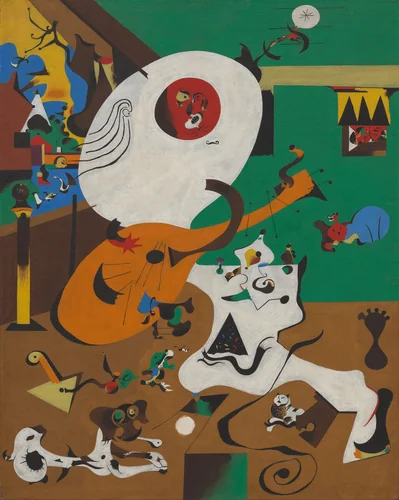 Dutch Interior (I) by Joan Miró, painting, 1928