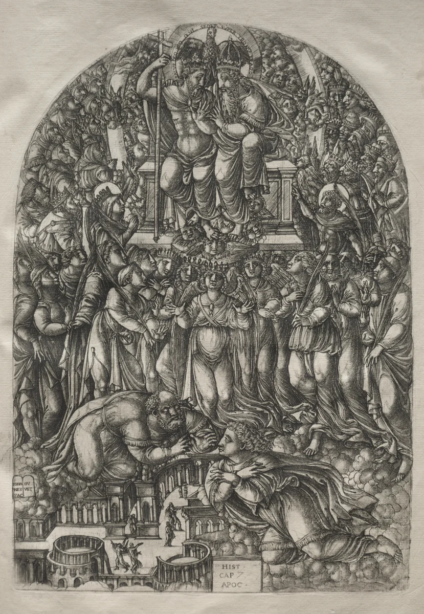 The Apocalypse: An Innumerable Multitude Which Stand before the Throne by Jean Duvet, print, 1546-1556