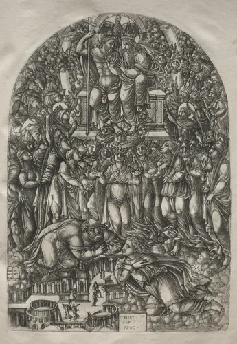 The Apocalypse: An Innumerable Multitude Which Stand before the Throne by Jean Duvet, print, 1546-1556