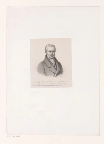 Portret van Gijsbert Carel Cornelis Jan van Lynden van Sandenburg by anonymous, print, 1845-1847