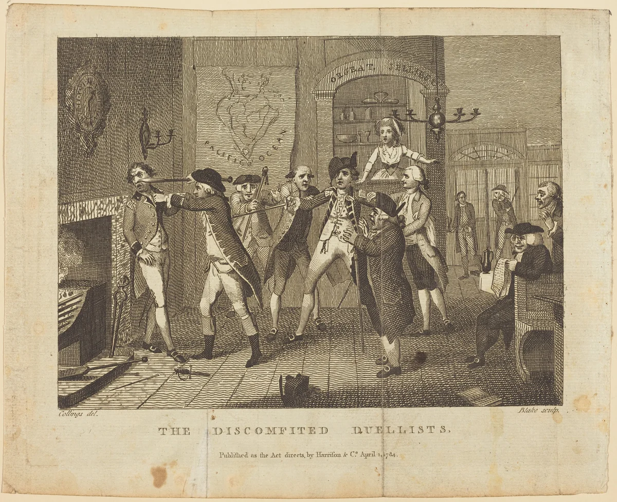 The Discomfited Duellists by William Blake
Samuel Collings, print, 1784