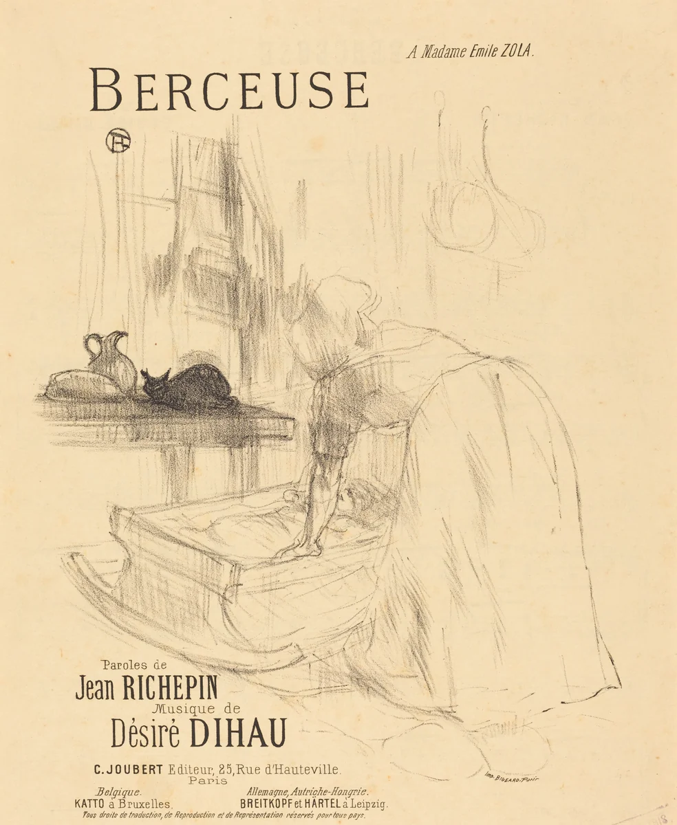 La Berceuse by Henri de Toulouse-Lautrec, print, 1895-1896