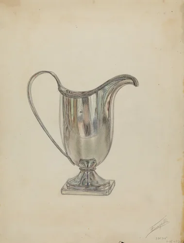 Silver Pitcher by Frank Fumagalli, index of american design, 1936