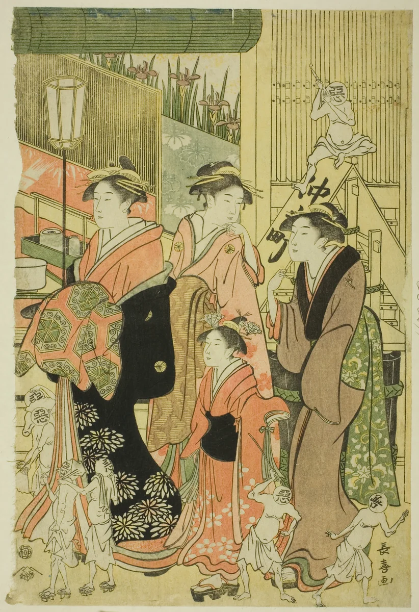 Good and Evil Influences (Zendama akudama) by Eishosai Choki, print, 1790-1800