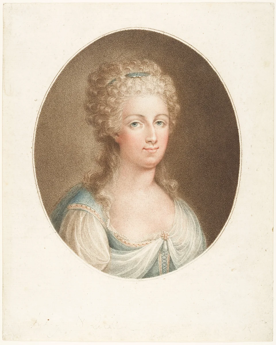 Portrait of Marie Antoinette by anonymous, print, 1775-1799