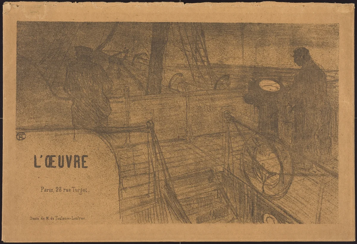 Prospectus Programme de l'Oeuvre by Henri de Toulouse-Lautrec
Félix Vallotton
Antonio de la Gandara
M. Doudelet
Maurice Denis
Edouard Vuillard, print, 1895-1896