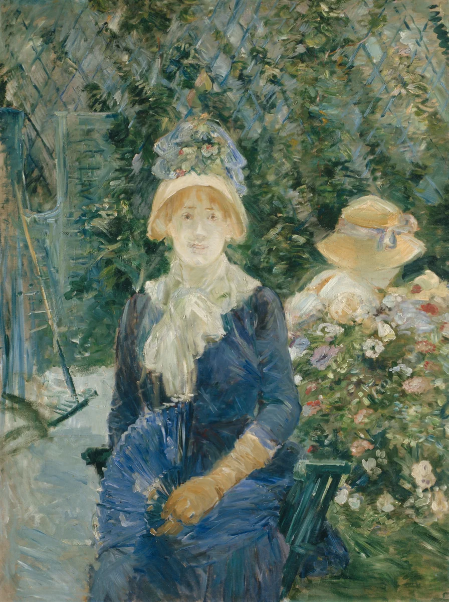 Woman in a Garden by Berthe Morisot, painting, 1882-1883
