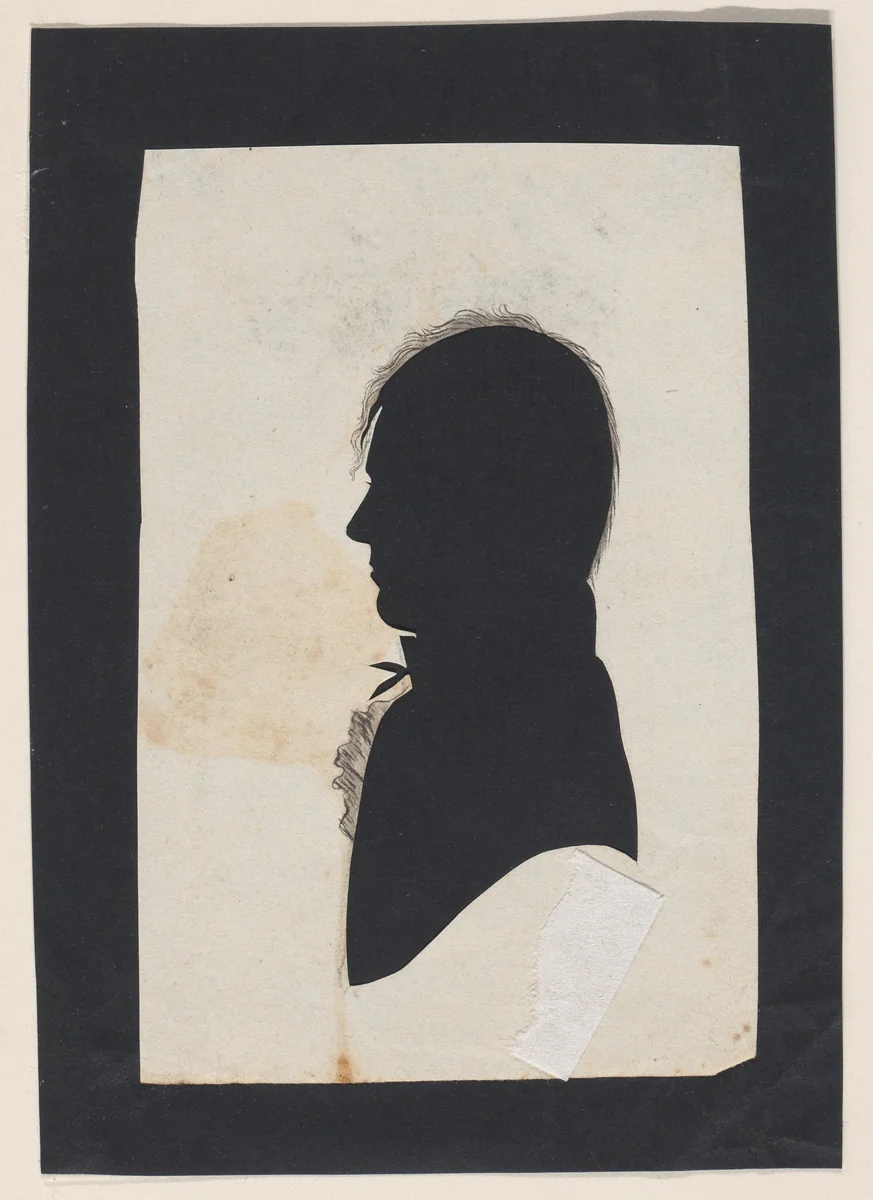 Silhouette of an unknown man by Moses Chapman, other, 1803-1821