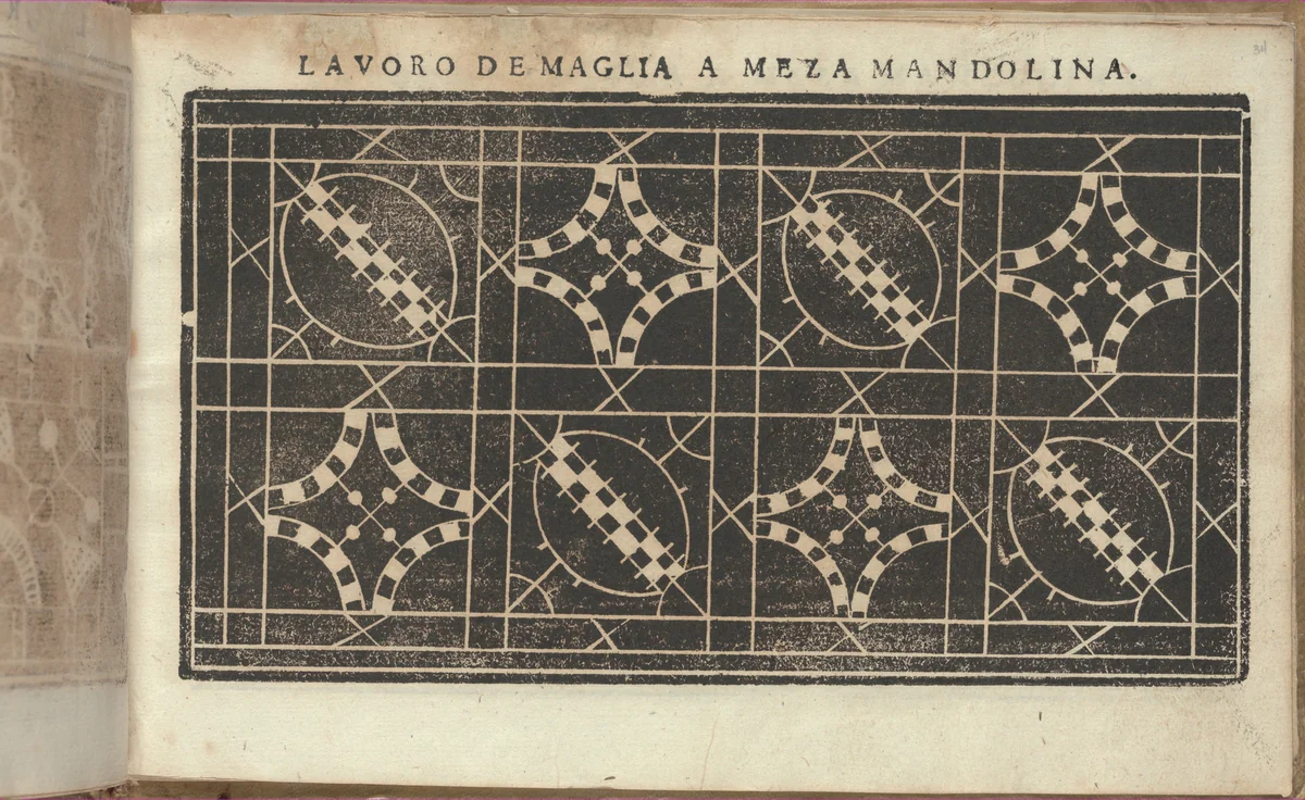 Studio delle virtuose Dame, page 34 (recto) by Isabella Catanea Parasole, book, 1597