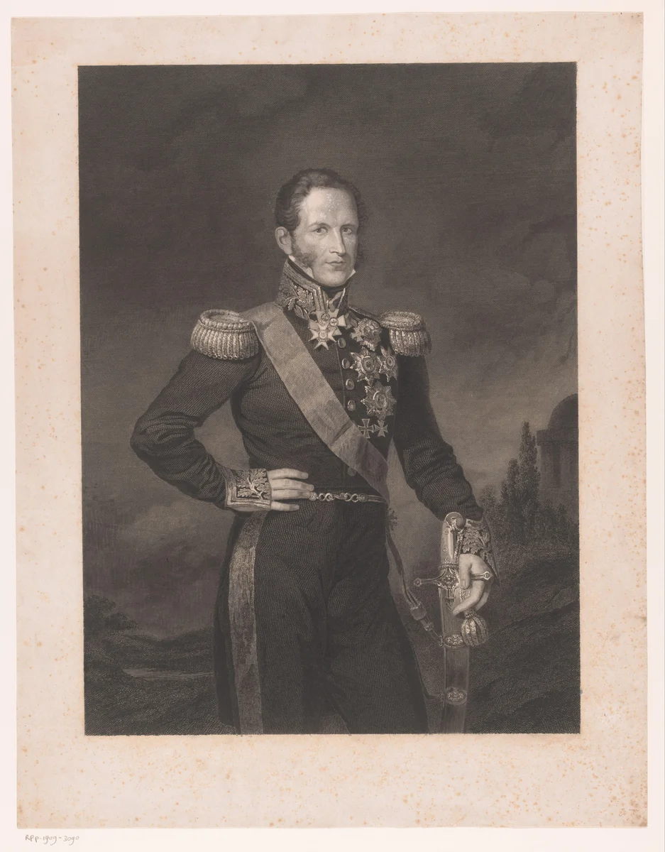 Portret van Leopold I by Erin Corr, print, 1834