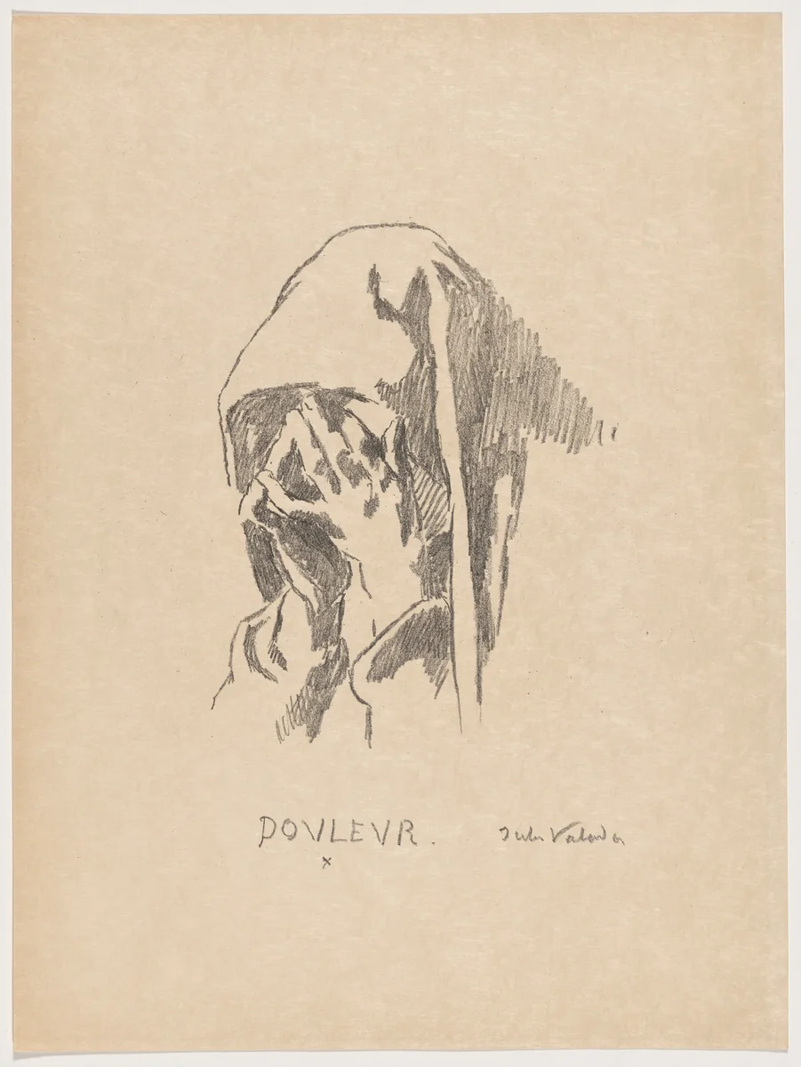Douleur (Sorrow) by Jules Emmanuel Valadon, print, 1895