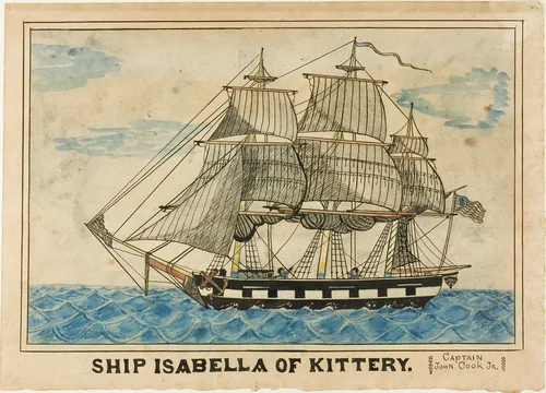 Ship Isabella of Kittery by Unknown Artist, painting, 1800-1899