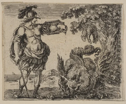 Jason, from 'Game of Mythology' (Jeu de la Mythologie) by Stefano della Bella, print, 1644