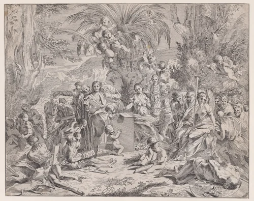 An allegory of painting by François Collignon, print, 1630-1680