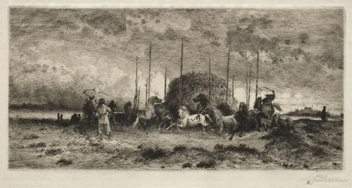 Harvest at San Juan, New Mexico by Peter Moran, print, 1875-1890