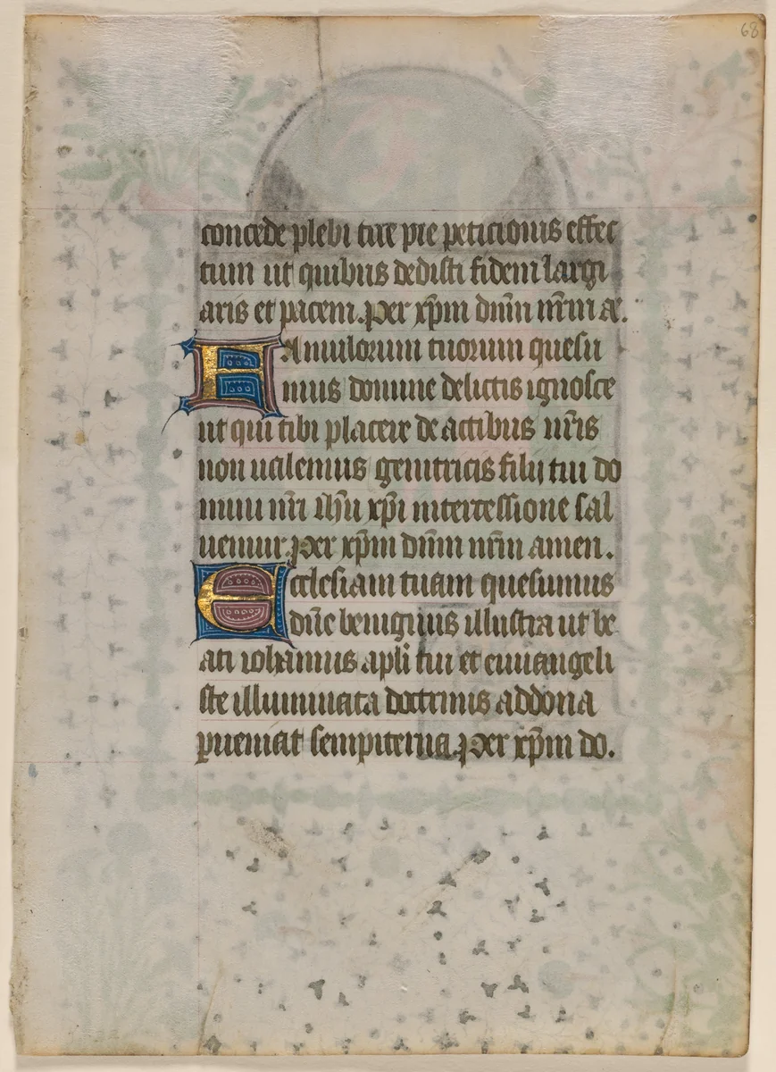 Leaf from a Book of Hours: Text (verso) by Boethius Illuminator, manuscript, 1405-1425
