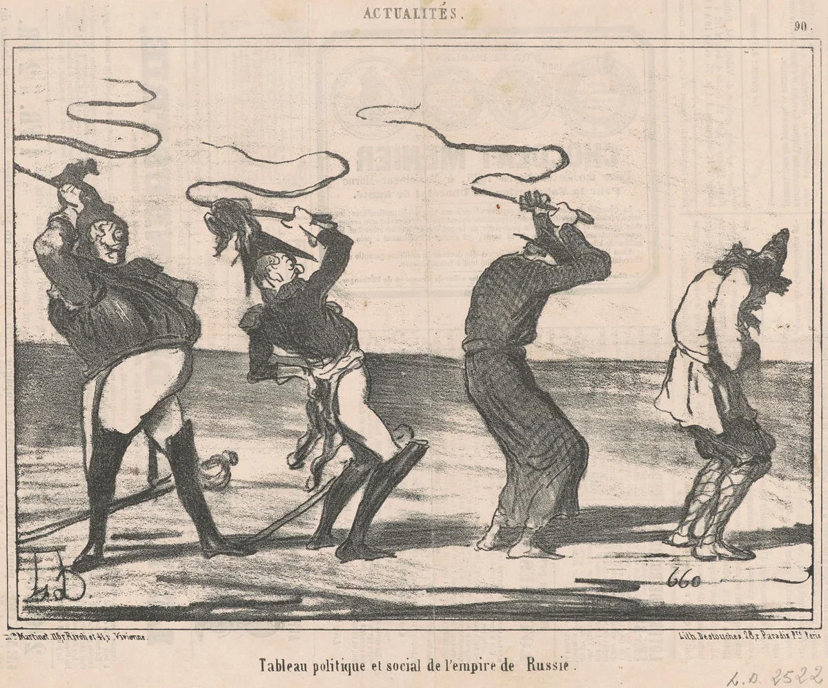 Tableau ... de l'empire de russie by Honoré Daumier, print, 1854