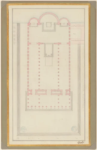 Ground Plan of a Cathedral for Berlin by Karl Friedrich Schinkel, drawing, 1827