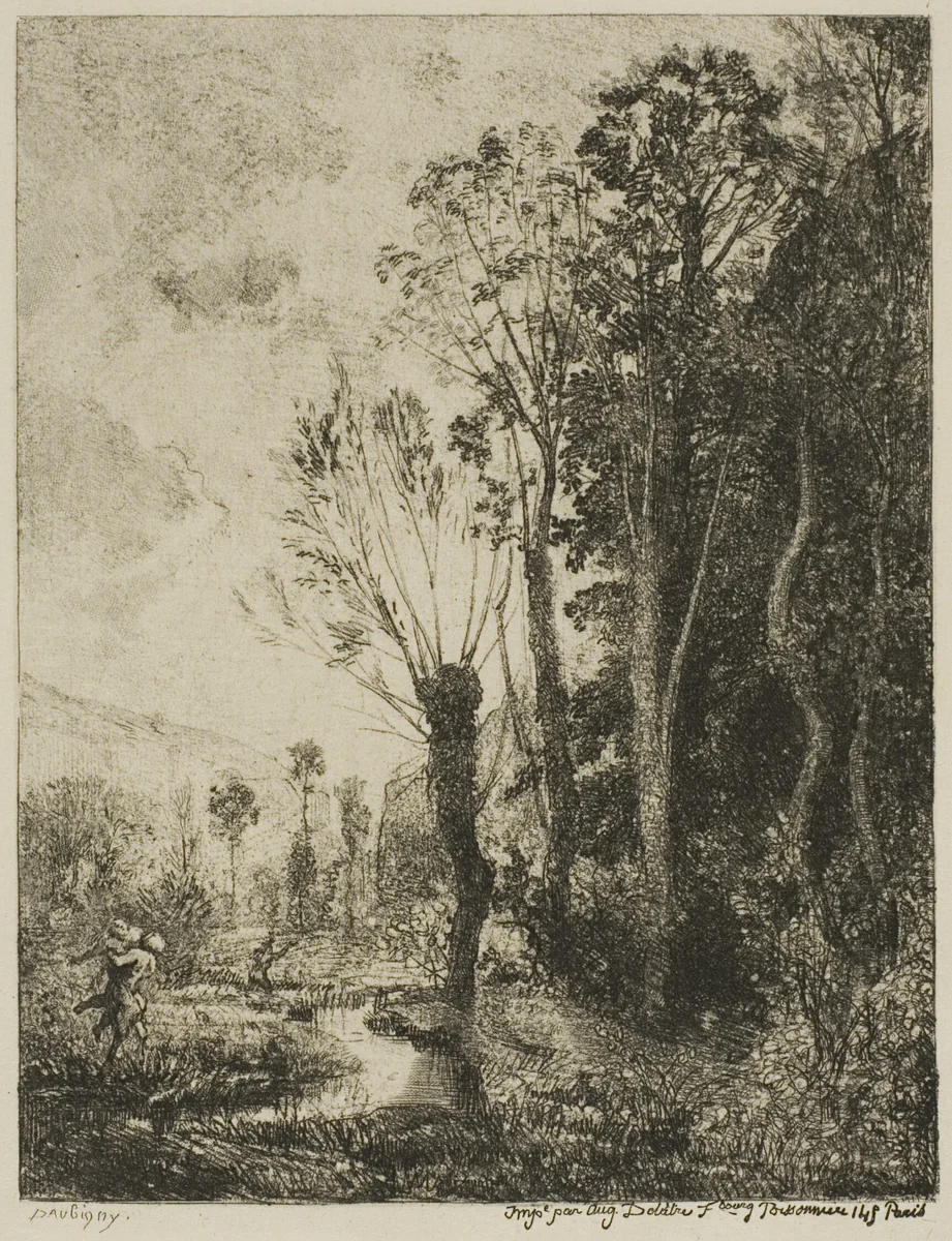 The Satyr by Charles-François Daubigny, print, 1850
