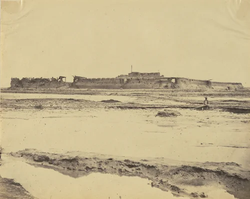 Exterior of North Taku Fort on Peiho River, Showing the English and French Entrance by Felice Beato, photograph, 1860