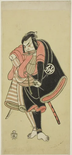 Actor Nakamura Sukegorô II as Ninja Aso no Matsuwaka in “The Genji Clan Now at Its Zenith” (“Ima o sakari suehiro Genji”) by Katsukawa Shunshô (勝川春章), print, 1763-1773