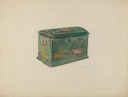 Painted Box by Douglas Cox, index of american design, 1953