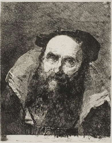 Smiling Old Man by Giovanni Domenico Tiepolo, print, 1770