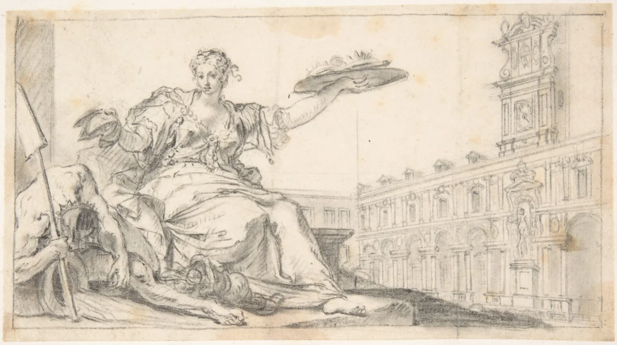 Allegory by anonymous, drawing, 1700-1800