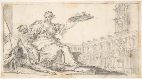Allegory by anonymous, drawing, 1700-1800