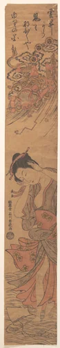 Woman Washing Clothes by Ishikawa Toyonobu, print, 1711-1785